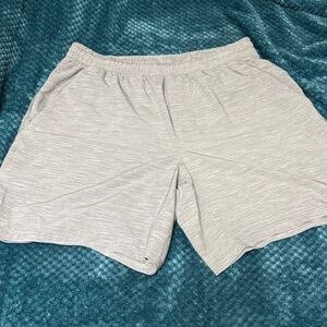 lululemon athletica Men's Heather Light Gray Athletic Shorts